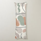 Boho Abstract Organic Shape Pillow - Earthy  Seitenschläferkissen (Rückseite (Vertikal))