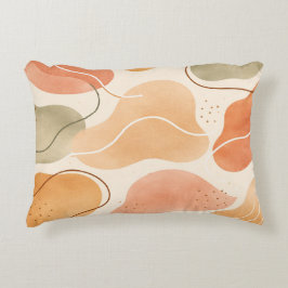 Boho Abstract Organic Shape Pillow - Earthy Terrac Dekokissen