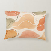 Boho Abstract Organic Shape Pillow - Earthy Terrac Dekokissen (Rückseite)