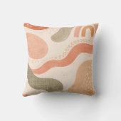Boho Abstract Organic Shape Pillow - Earthy Terrac Kissen (Rückseite)
