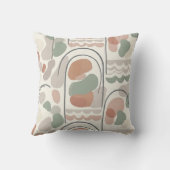 Boho Abstract Organic Shape Pillow - Earthy Terrac Kissen (Rückseite)