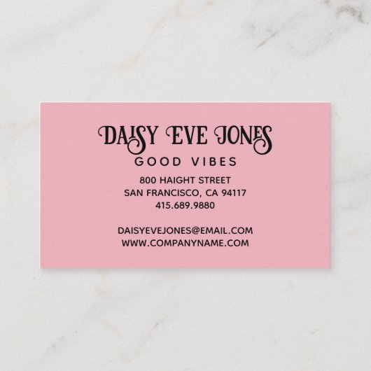 Boho Abstract Retro Visitenkarte (Rückseite)