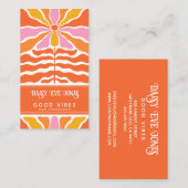 Boho Abstract Retro  Visitenkarte (Vorne/Hinten)