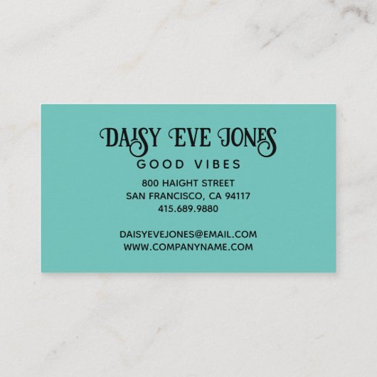 Boho Abstract Retro  Visitenkarte (Rückseite)