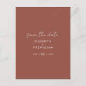 Boho Abstract | Rust Maple Heiratsankündigung Postkarte (Vorderseite)