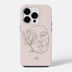 Boho-Abstract Simple Line Art, Boho Chic Case-Mate iPhone 14 Pro Hülle