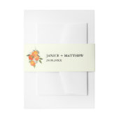 Boho Abstract Sketchy Orange Garden Wedding Einladungsbanderole (Vorderseite Beispiel)