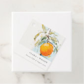 Boho Abstract Sketchy Orange Garden Wedding Geschenkanhänger (Beispiel)