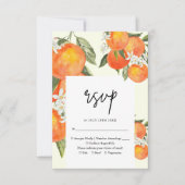 Boho Abstract Sketchy Orange Garden Wedding RSVP Karte (Vorderseite)
