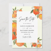 Boho Abstract Sketchy Orange Garden Wedding Save The Date (Vorderseite)