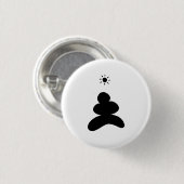 Boho abstract Stone and Sun Button (Vorne & Hinten)