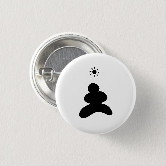 Boho abstract Stone and Sun Button (Vorne & Hinten)