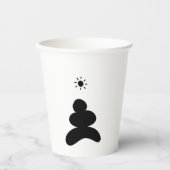 Boho abstract Stone and Sun Pappbecher (Vorderseite)