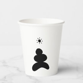 Boho abstract Stone and Sun Pappbecher