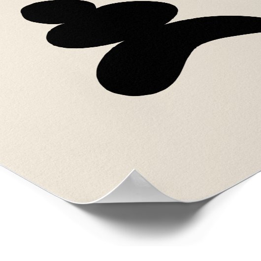 Boho abstract Stone and Sun Poster (Ecke)