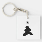 Boho abstract Stone and Sun Schlüsselanhänger (Vorderseite)