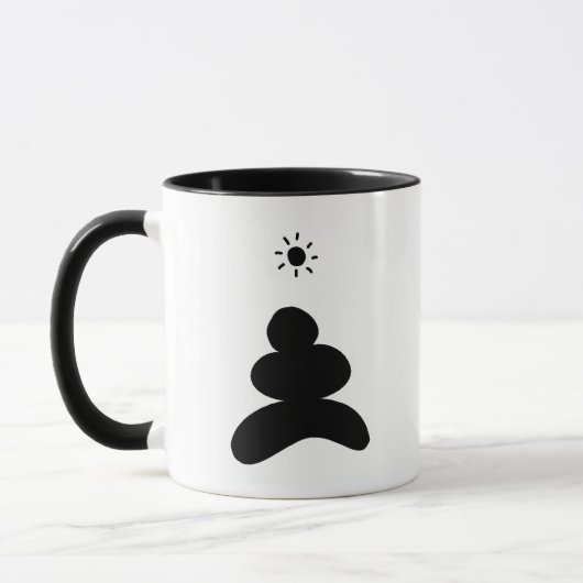 Boho abstract Stone and Sun Tasse (Links)