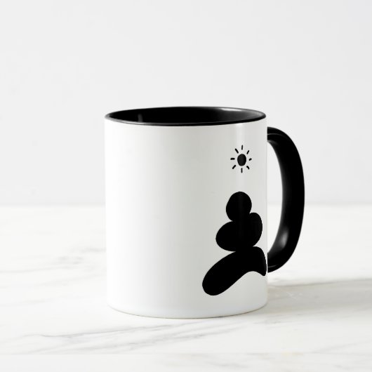 Boho abstract Stone and Sun Tasse (VorderseiteRechts)