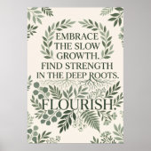 Boho-Abstract Terracotta-Sage-Mond-Linienkunstpost Poster (Vorne)