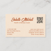 Boho Abstract Terracotta Tropical Business Card Visitenkarte (Rückseite)