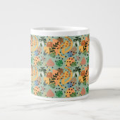 boho abstract tropical pattern -minimal leaf desig Jumbo-Tasse (Vorderseite Rechts)