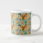 boho abstract tropical pattern -minimal leaf desig Jumbo-Tasse (Rechts)