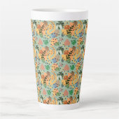 boho abstract tropical pattern -minimal leaf desig milchtasse (Vorderseite)