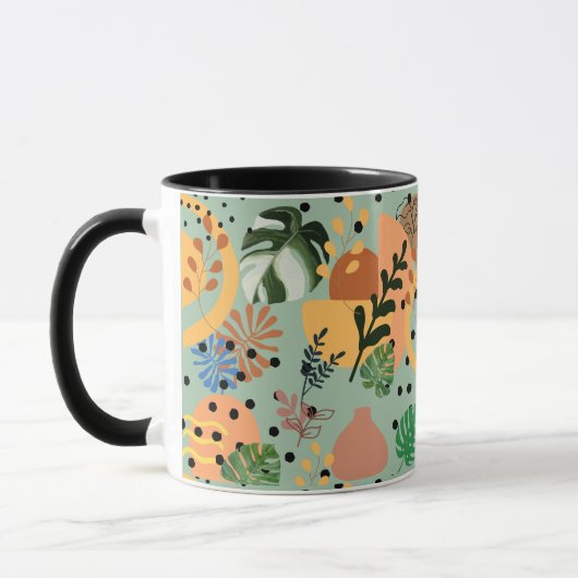 boho abstract tropical pattern -minimal leaf desig tasse (Links)