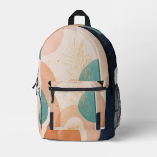 "Boho-Abstract-Wasserfarben-Rucksack-Design" Bedruckter Rucksack