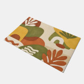 Boho-Abstracte Botanische Kunst Fußmatte (Schrägansicht)