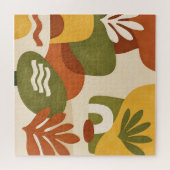 Boho-Abstracte Botanische Kunst Puzzle (Horizontal)