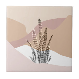 Boho-Abstracte Moderne Sukkulente Fliese