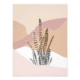 Boho-Abstracte moderne Sukkulente Fotodruck