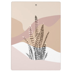 Boho-Abstracte moderne Sukkulente Klemmbrett