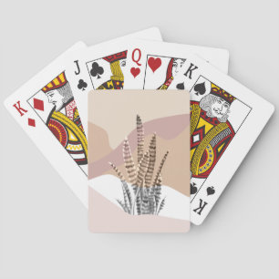 Boho-Abstracte moderne Sukkulente Spielkarten