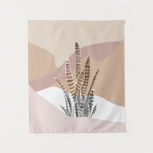 Boho-Abstracte Moderne Sukkulente Wandteppich