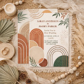 Boho Abstrakt Arch Wedding Einladung