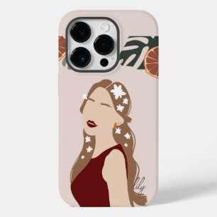Boho Abstrakt Art Illustration, Earthy Tone Case-Mate iPhone 14 Pro Hülle