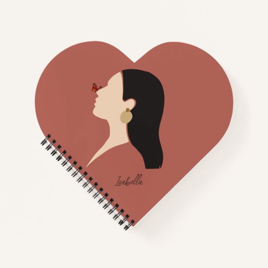 Boho Abstrakt Art Illustration, Earthy Tone Notizblock (Vorderseite)