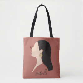 Boho Abstrakt Art Illustration, Earthy Tone Tasche