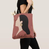 Boho Abstrakt Art Illustration, Earthy Tone Tasche (Von Nahem)