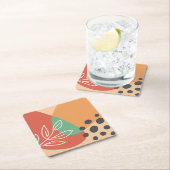 Boho abstrakt Artwork Rechteckiger Pappuntersetzer (Vor Ort)