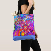 Boho Abstrakt Blume Design Tasche (Von Nahem)