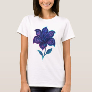 Boho Abstrakt Blume Shirt - Ästhetische Bläsergala