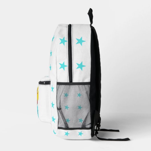 Boho abstrakt Blumendesign Bedruckter Rucksack (Rechts)