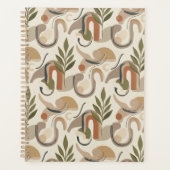 Boho Abstrakt Botanischer Notizbuchcover Hintergru Planer (Vorderseite)