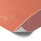 Boho Abstrakt Burnt Orange SunsetPrint Poster (Ecke)