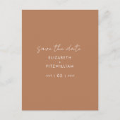 Boho Abstrakt | Caramel Mocha Save the Date Postkarte (Vorderseite)