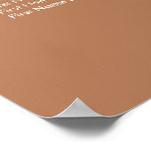 Boho Abstrakt | Caramel Mocha Seekartenplakat Poster (Ecke)