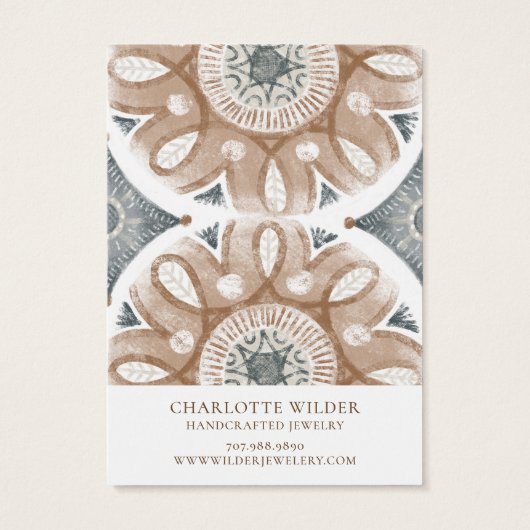 Boho Abstrakt Circles Earring Display Card (Rückseite)